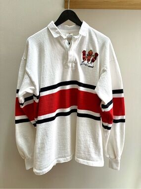 Trimark VTG 80s Kraft Let’s Get Jammin’ longsleeve rugby polo shirt XL